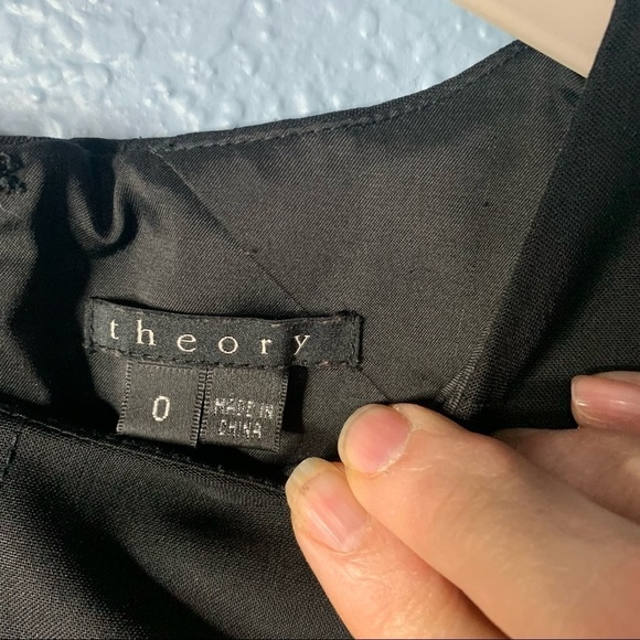 Theory Addison Black Classic A Line Fit & Flair Dress - Picture 2 of 7